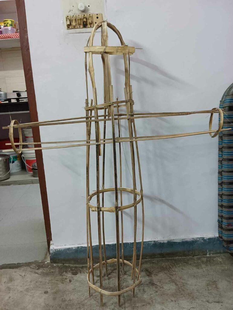 विजयादशमी दशहरा रावण के पुतले का ढंचा